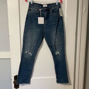 NEW Pistola Distressed Blue Jeans, size 28. High Rise Vintage Skinny.